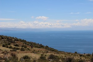 Vue sur les glaciers depuis la isla del sol