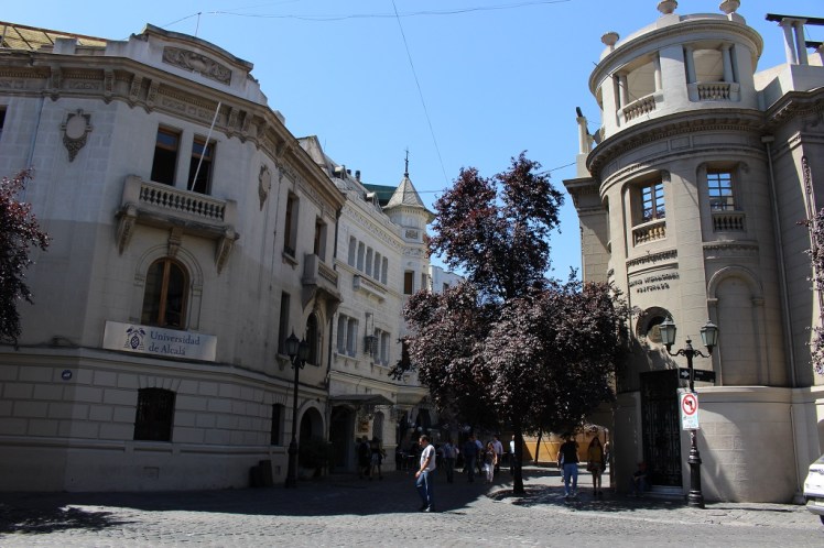 Les bâtiments du quartier Paris-Londres à Santiago